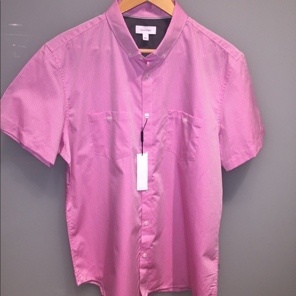 NWT Calvin Klein short sleeve button up